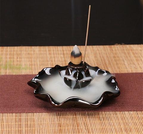 Black Ceramic Incense Burner