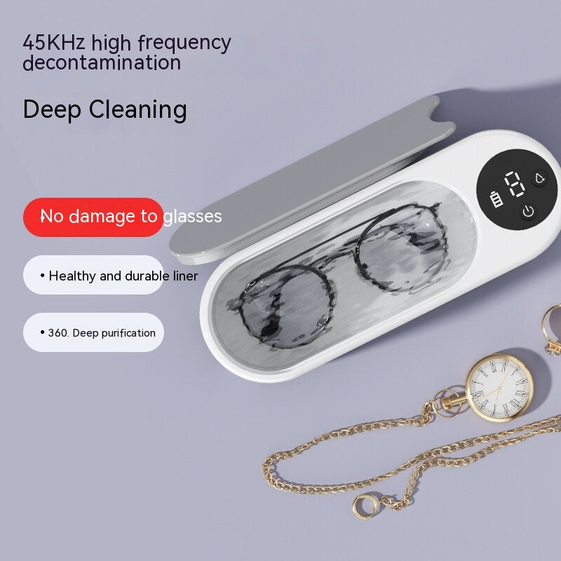 Glasses Washing Machine Ultrasonic Display Household Portable Small Automatic Cleaning Device 