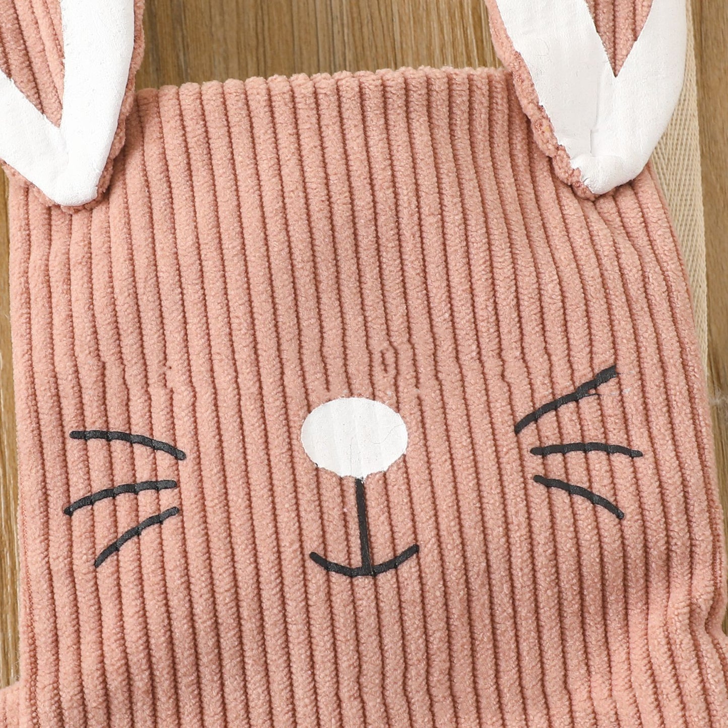 Baby Corduroy Bunny Strap Triangle Romper