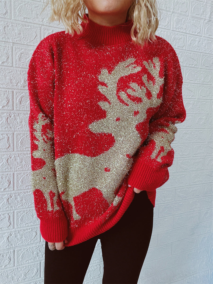 Christmas Element Round Neck Sweater 