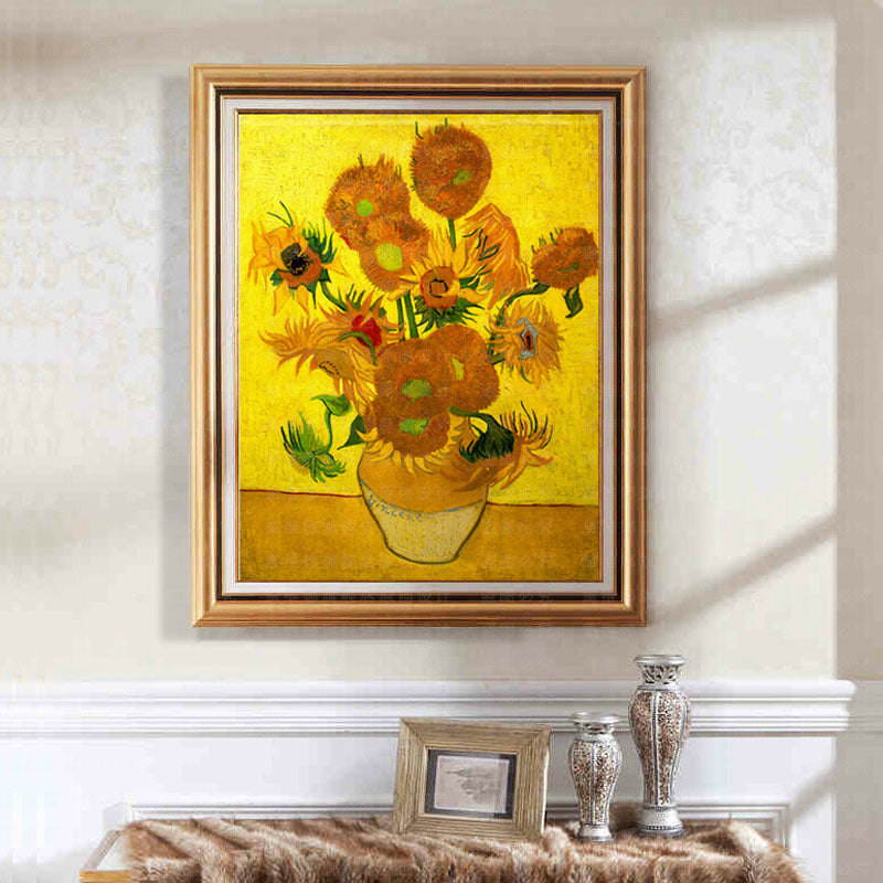 DIY 5D Van Gogh Sunflowers Diamond Mosaic Painting Cross Lower Yellow Diamond Embroider Picture Full Round Decor Diamond