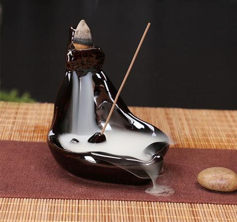 Black Ceramic Incense Burner