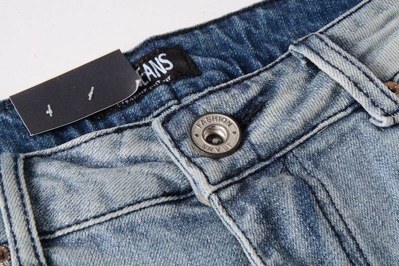 Men's jeans lightly washed holes