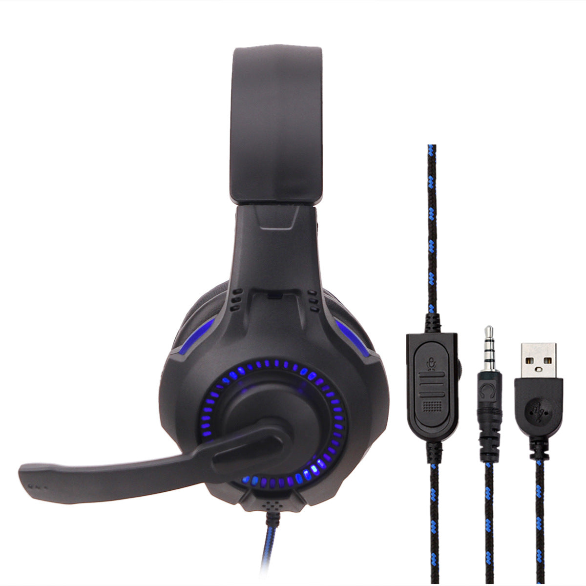 Light-emitting Head-mounted PS5 Gaming Headset Head-mounted