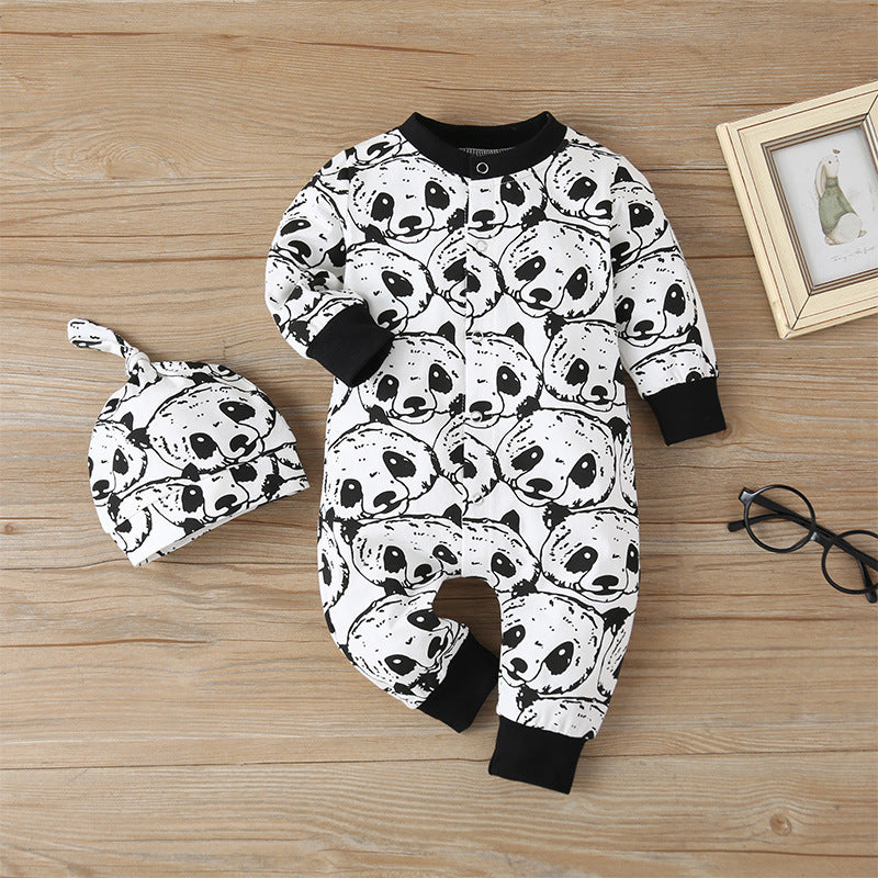 Cartoon panda romper