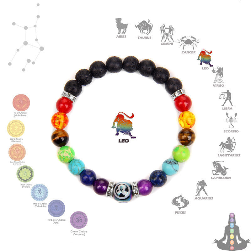 New Seven Chakra Meditation Bracelet Couple Constellation Men And Women