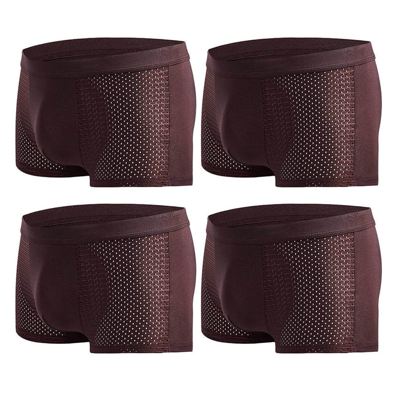 Summer Men's Underpants Mesh Toe Mid-Waist Men's Boxer Shorts