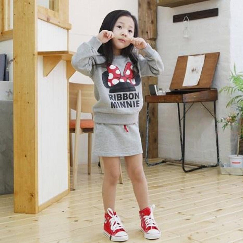 Zhongda children's cartoon skirt suit