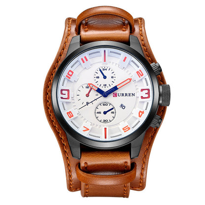 CURREN/Karen 8225 Men's Large Belt Sports Watch