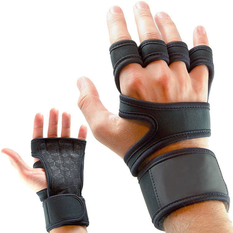 Breathable Fingerless Weightlifting Fitness Sports Gloves 