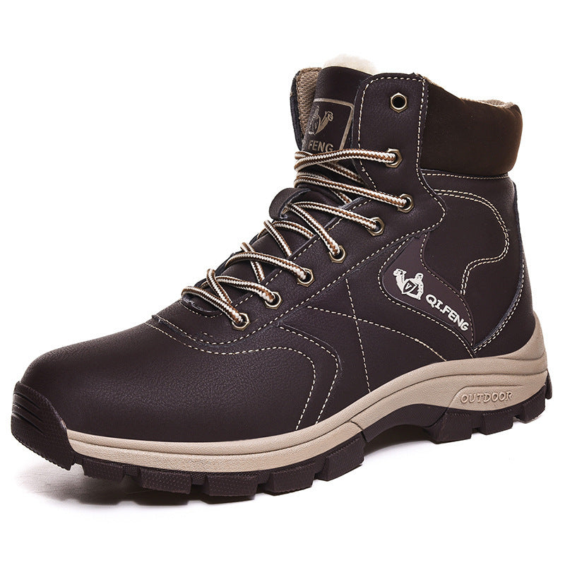 Winter High-top Outdoor Martin Boots Casual Hiking Shoes Men's Cotton Shoes 