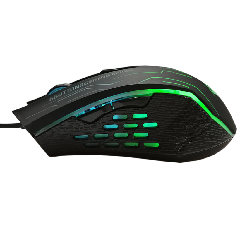 FORKA Silent Click USB Wired Gaming Mouse 6 Buttons 3200DPI