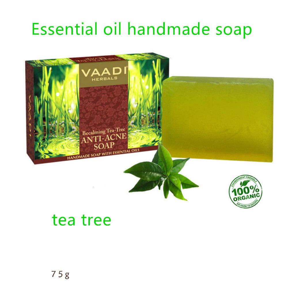 India vaadi tea tree essential oil soap 75g organic hand soap three pack