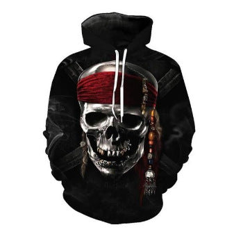 Fashion Printed Hooded Men's Casual Sweater