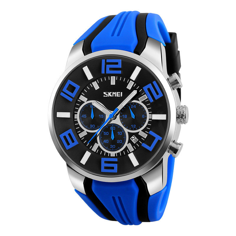 Aliexpress explosion men waterproof quartz watch calendar Mens watch wholesale personality simple one generation