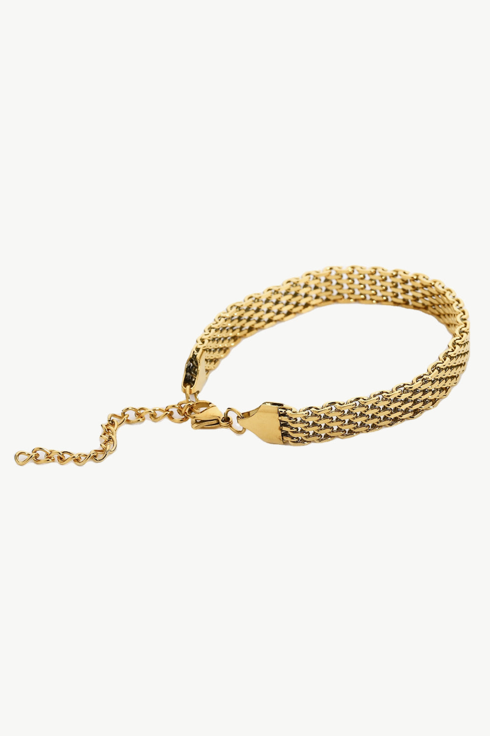 18K Gold-Plated Wide Chain Bracelet 