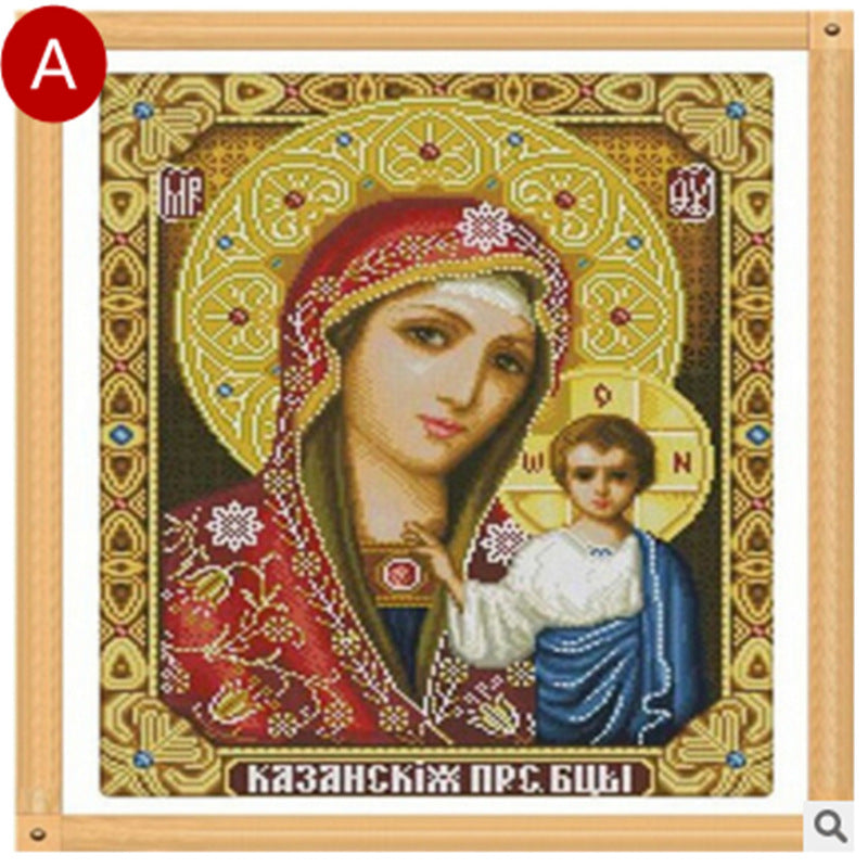 Cross stitch religious diamond embroidery