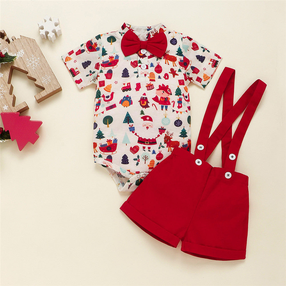 Fashionable Christmas Bow Children's Gentleman Suit