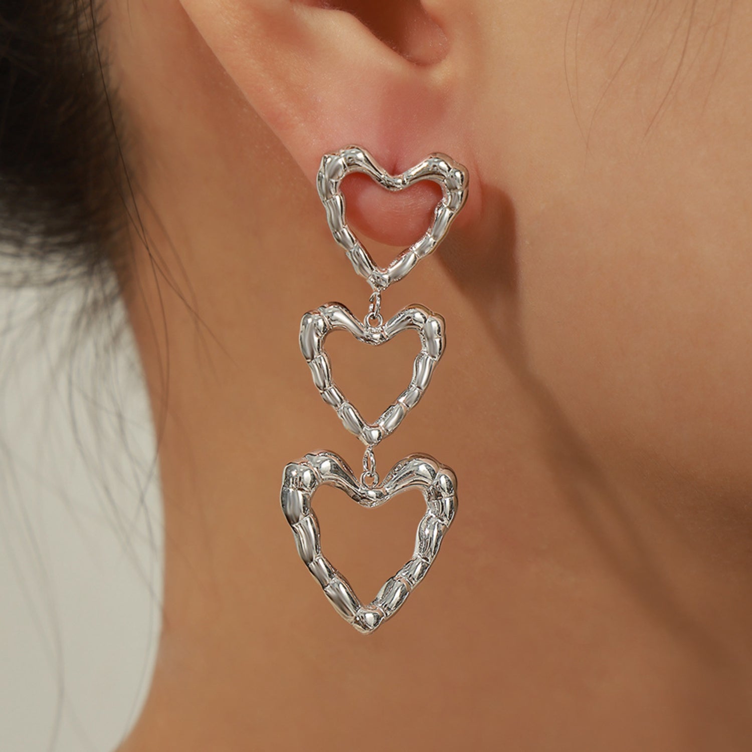 Titanium Steel Heart Earrings - Babbazon New Products