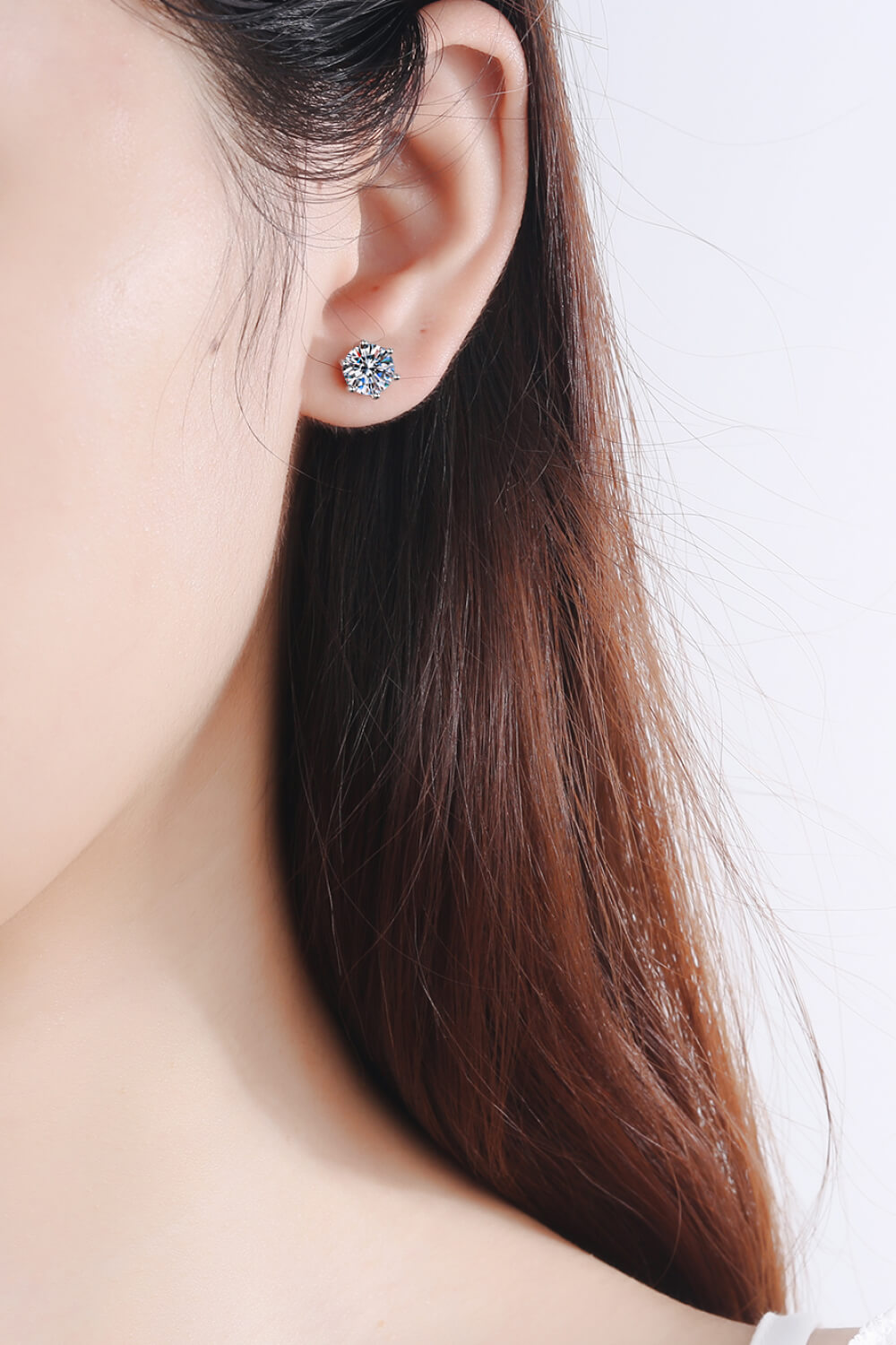 Adored Moissanite Stud Earrings 