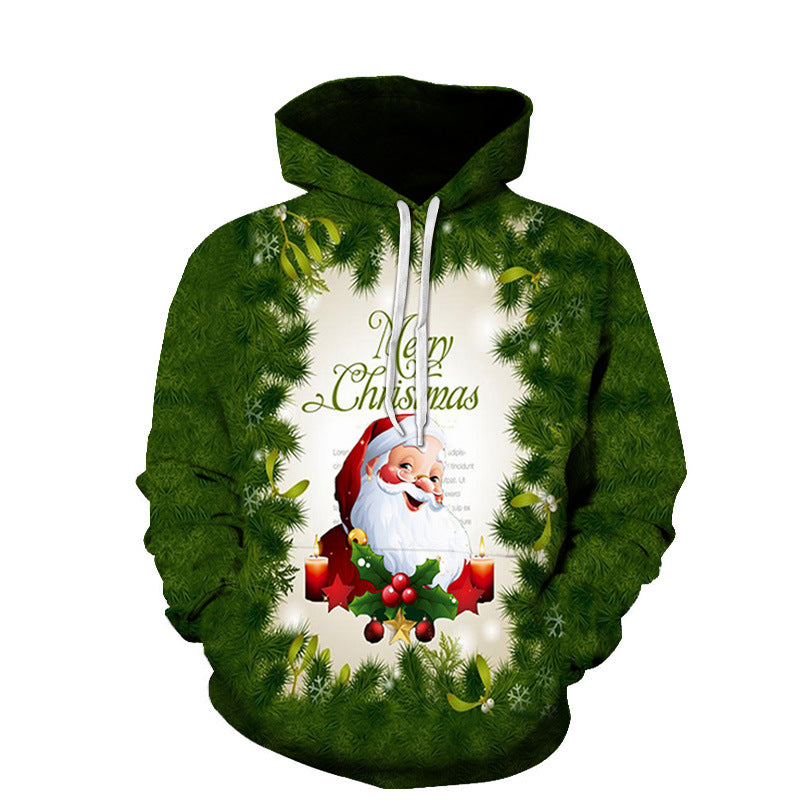 Men's And Women's Fashion Casual Christmas Printed Sports Off Sweater