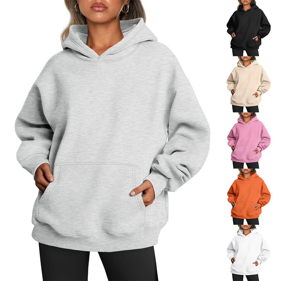 Women's Oversized Hoodies Fleece Loose Sweatshirts With Pocket Long Sleeve Pullover Hoodies Sweaters Winter Fall Outfits Sports Clothes 