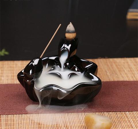 Black Ceramic Incense Burner