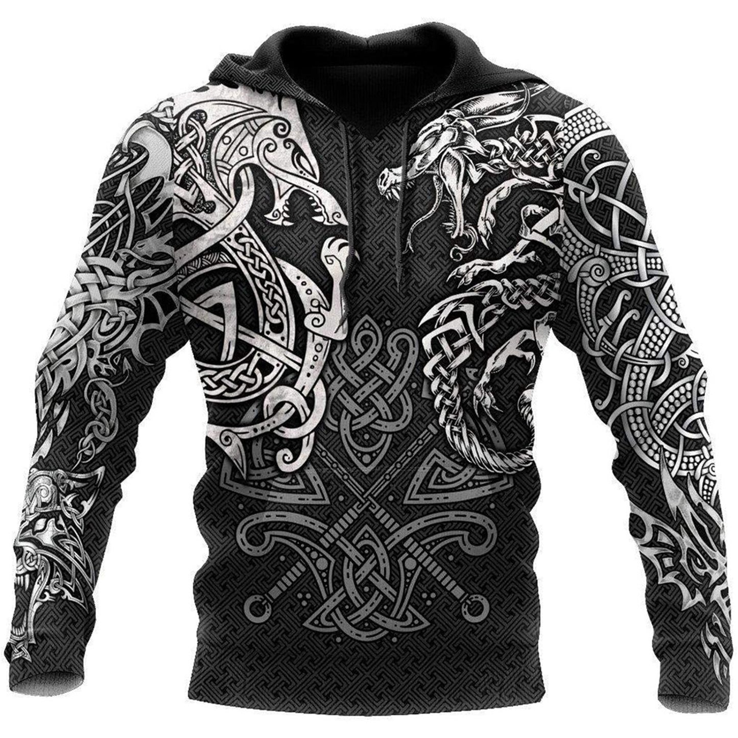 Viking 3D Digital Printing Sweatshirt Jacket