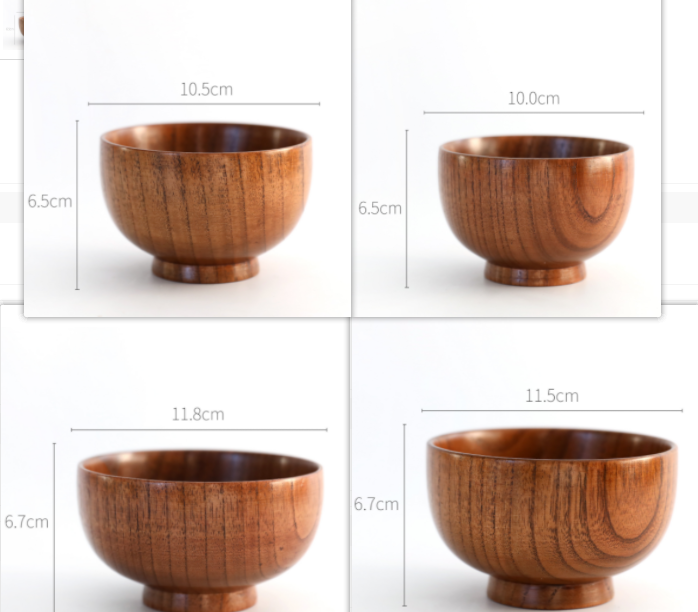 Wooden round wooden bowl