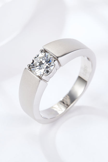 925 Sterling Silver I Carat Moissanite Ring 