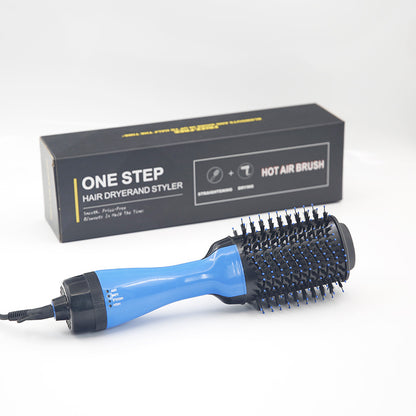 Hot Air Brush Blowing Combs Roll Straight Three-in-one Hair Dryer 