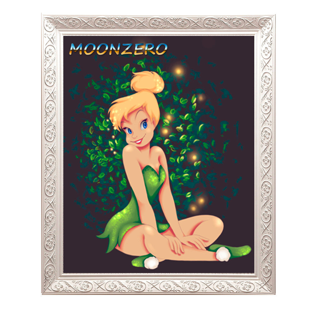 New 3D Diy Diamond Painting Cartoon Tinker Bell Full Square Rhinestones Cross Stitch Crystal Mosaic Embroidery Home Decoration