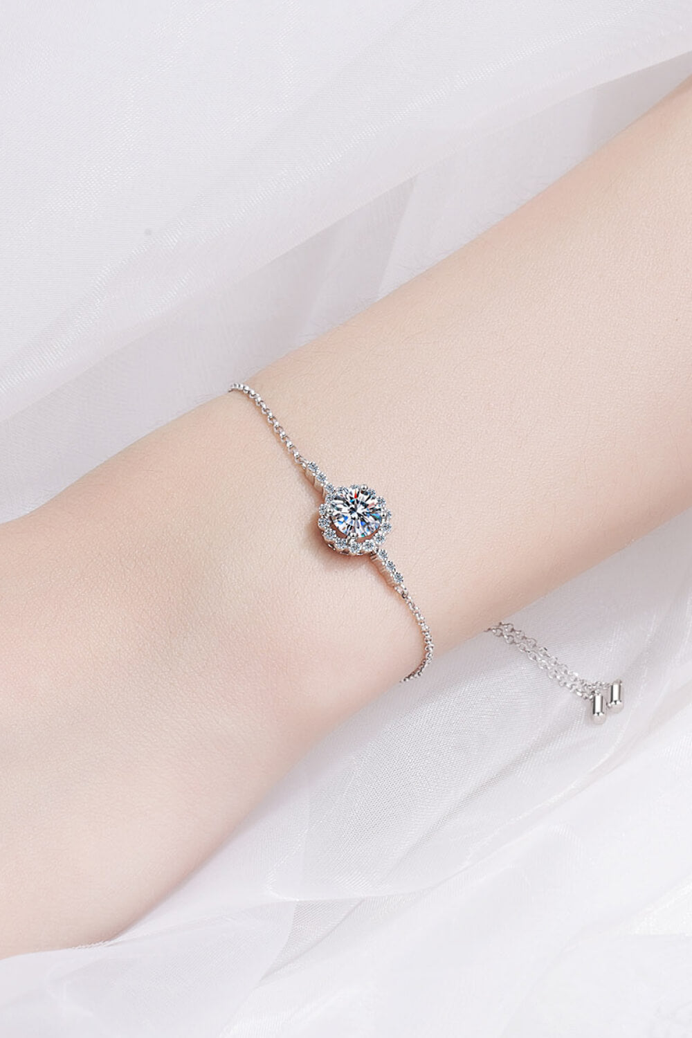 1 Carat Moissanite Chain Bracelet 