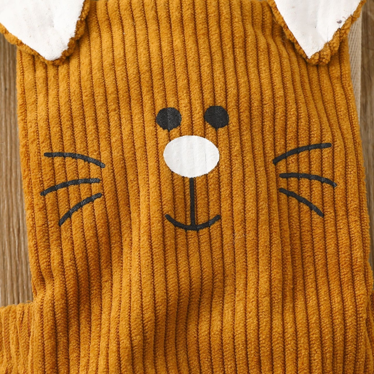 Baby Corduroy Bunny Strap Triangle Romper