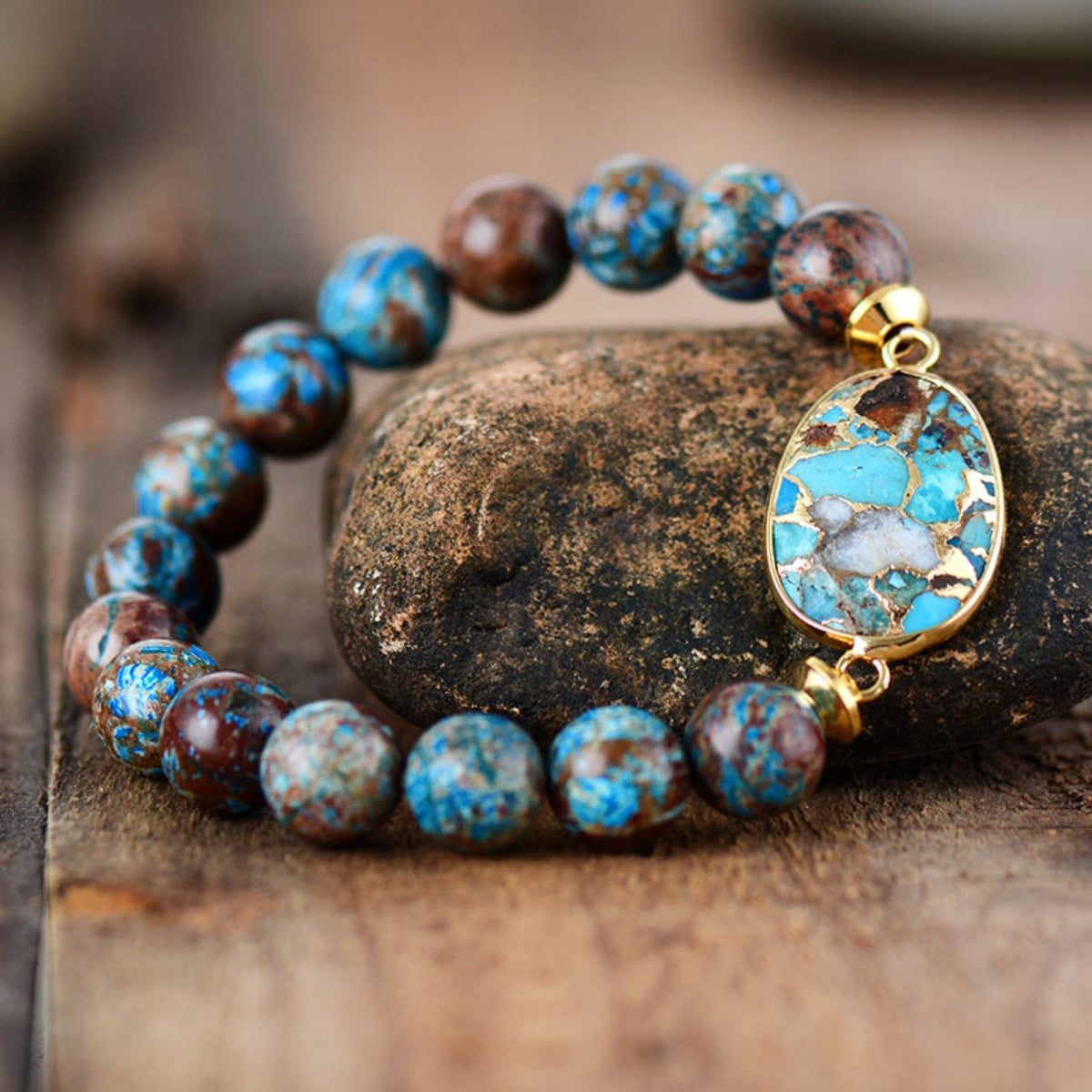 Natural Stone Beaded Bracelet 