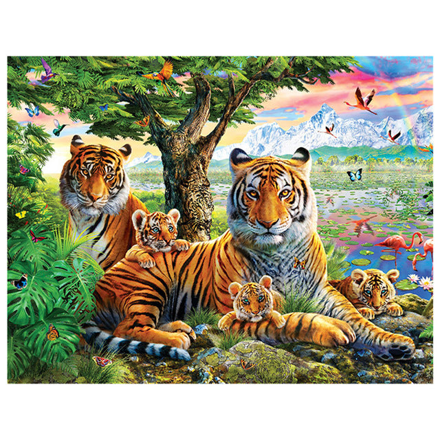 Tiger Theme Diamond Painting Full 5D Embroidery