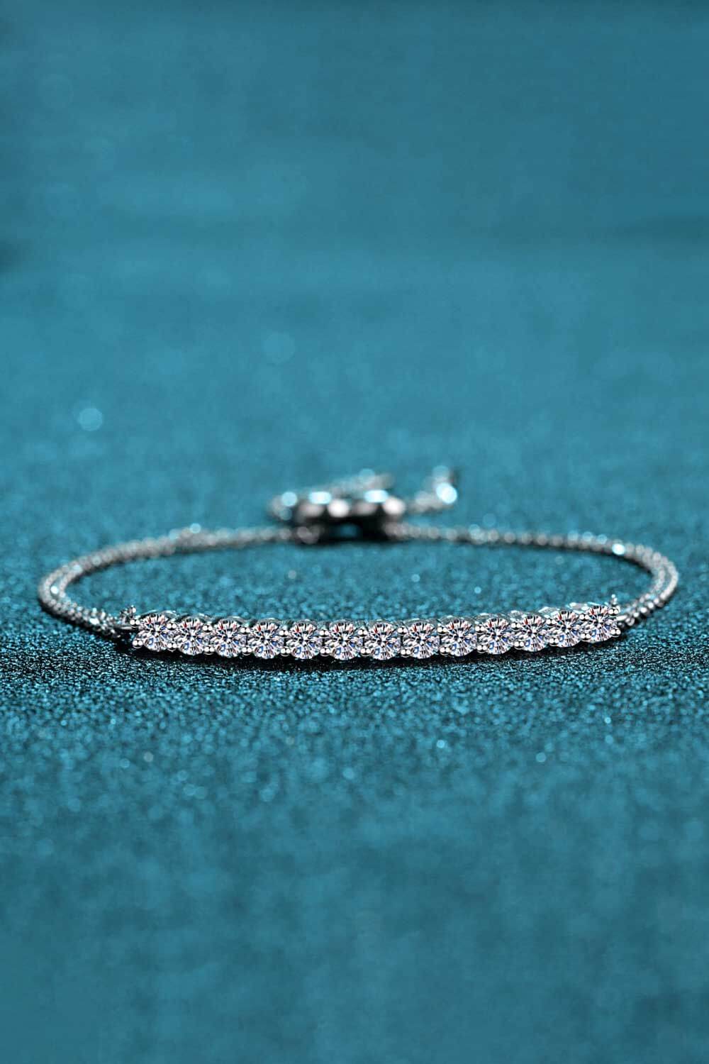 Adored Moissanite Sterling Silver Bracelet 