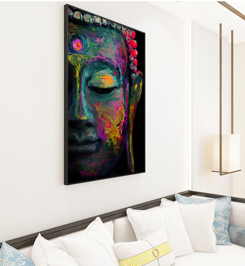 Abstract Buddha Statue Canvas Art Poster Decoration