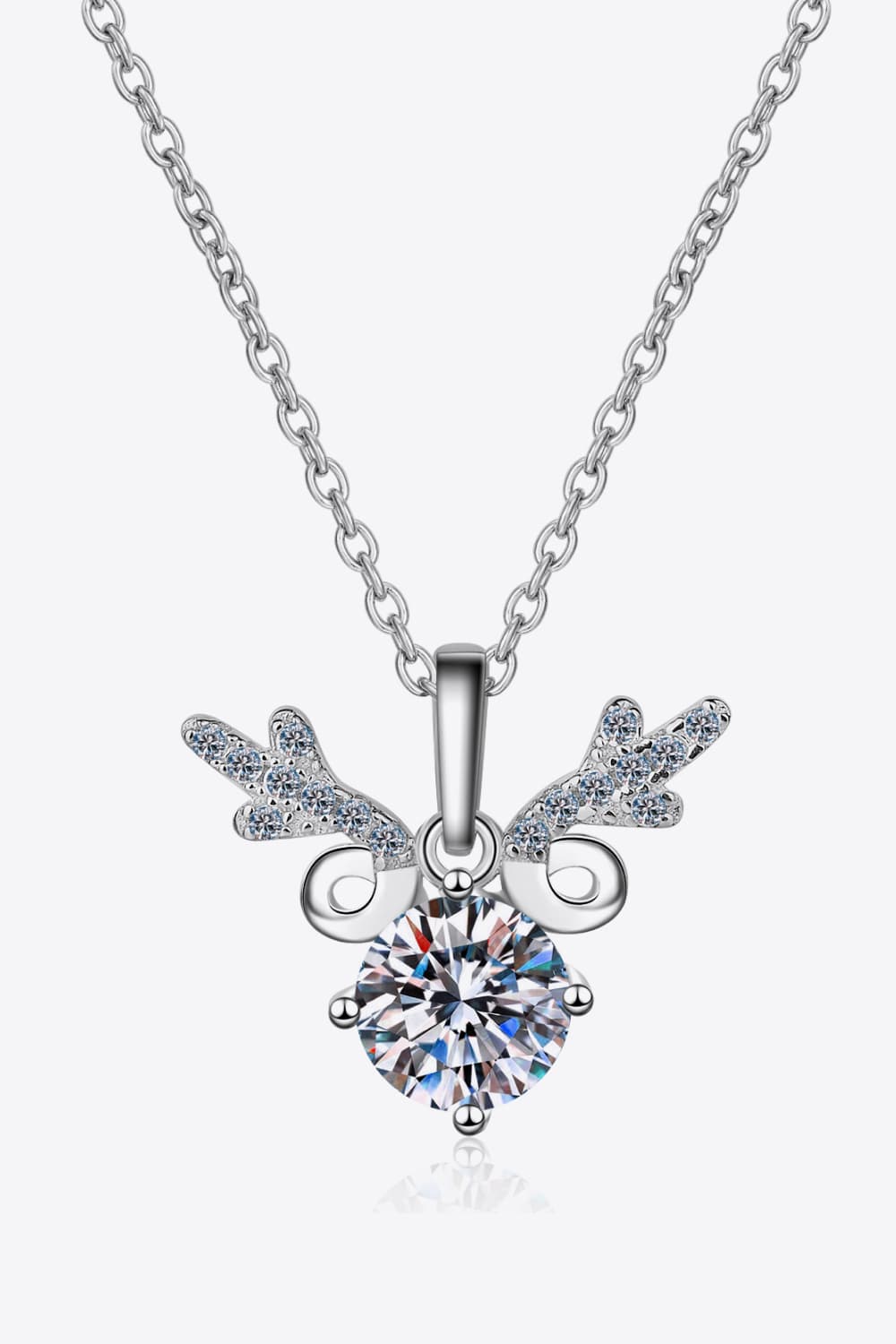 1 Carat Moissanite 925 Sterling Silver Necklace 