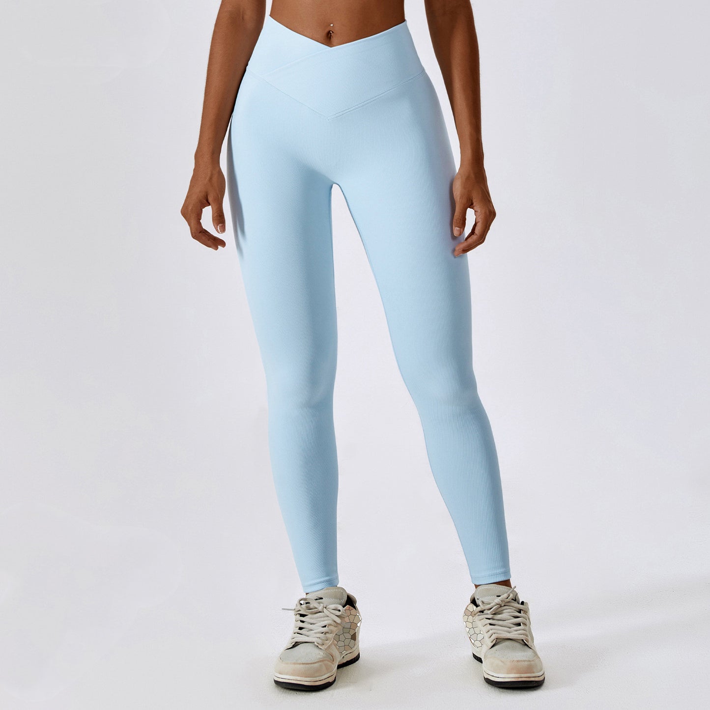 Cross High Waist Tight Thread Hip Raise Yoga Pants