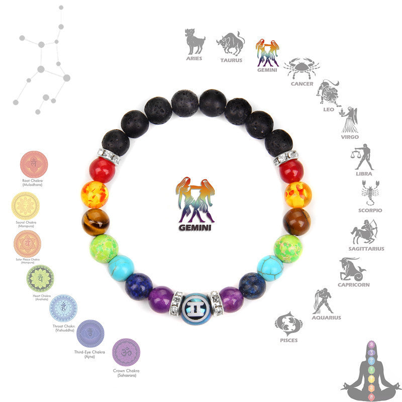 New Seven Chakra Meditation Bracelet Couple Constellation Men And Women