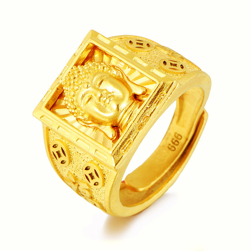 Men's Shajin Buddha Head Ring