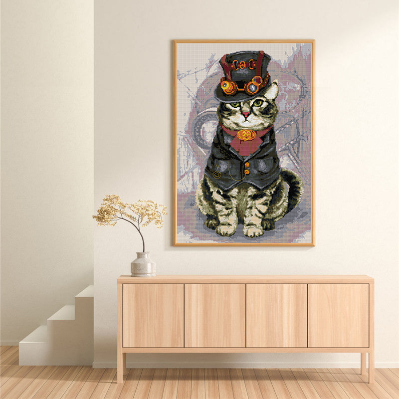 Cute cat cross stitch