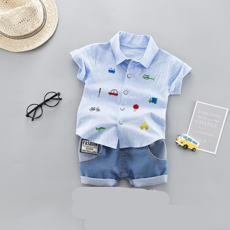 Boys short sleeve two-piece suit