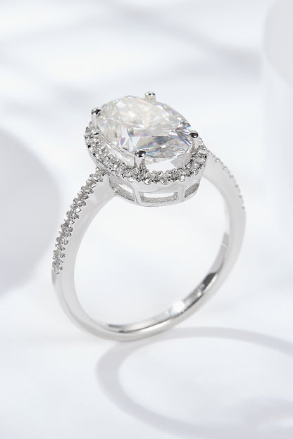 4.5 Carat Moissanite Halo Ring 