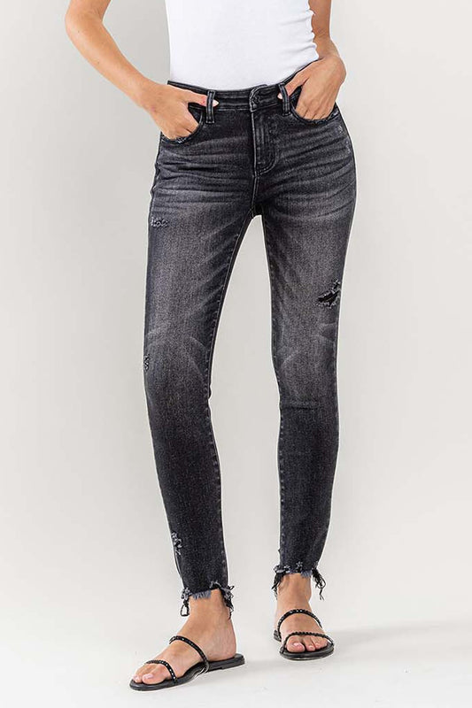 Lovervet Raw Hem Cropped Skinny Jeans - Babbazon new