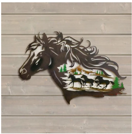 Metal Crafts Pastoral Paintings And Horses