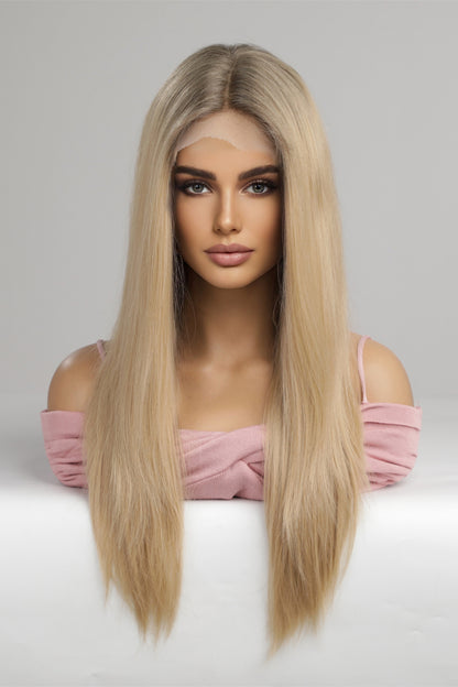 13*2" Lace Front Wigs Synthetic Long Straight 24'' 150% Density 