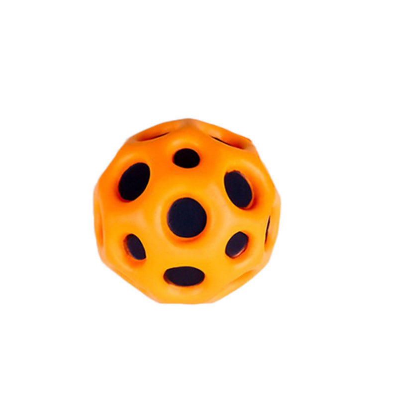 Moon Shape Porous Bouncy Ball - Soft and Anti-fall toy Babbazon Orange  -BABBAZON