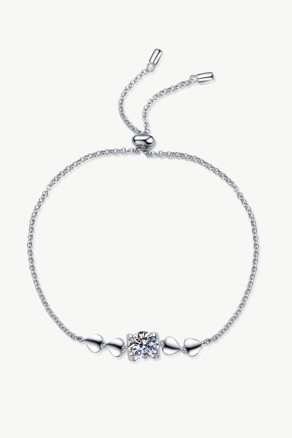 1 Carat Moissanite Heart Bracelet 